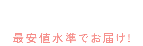 PRICE業界最安値水準でお届け！