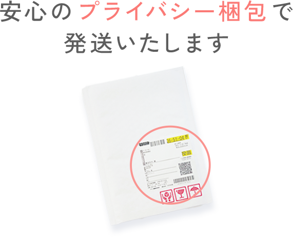 安心のプライバシー梱包で発送いたします